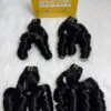 Weft Hair Extensions Bouncy Curly Black Natural #1B Color Raw Vietnamese Hair