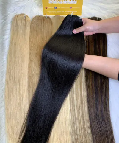 feather-weft-hair-bone-straight-black-color