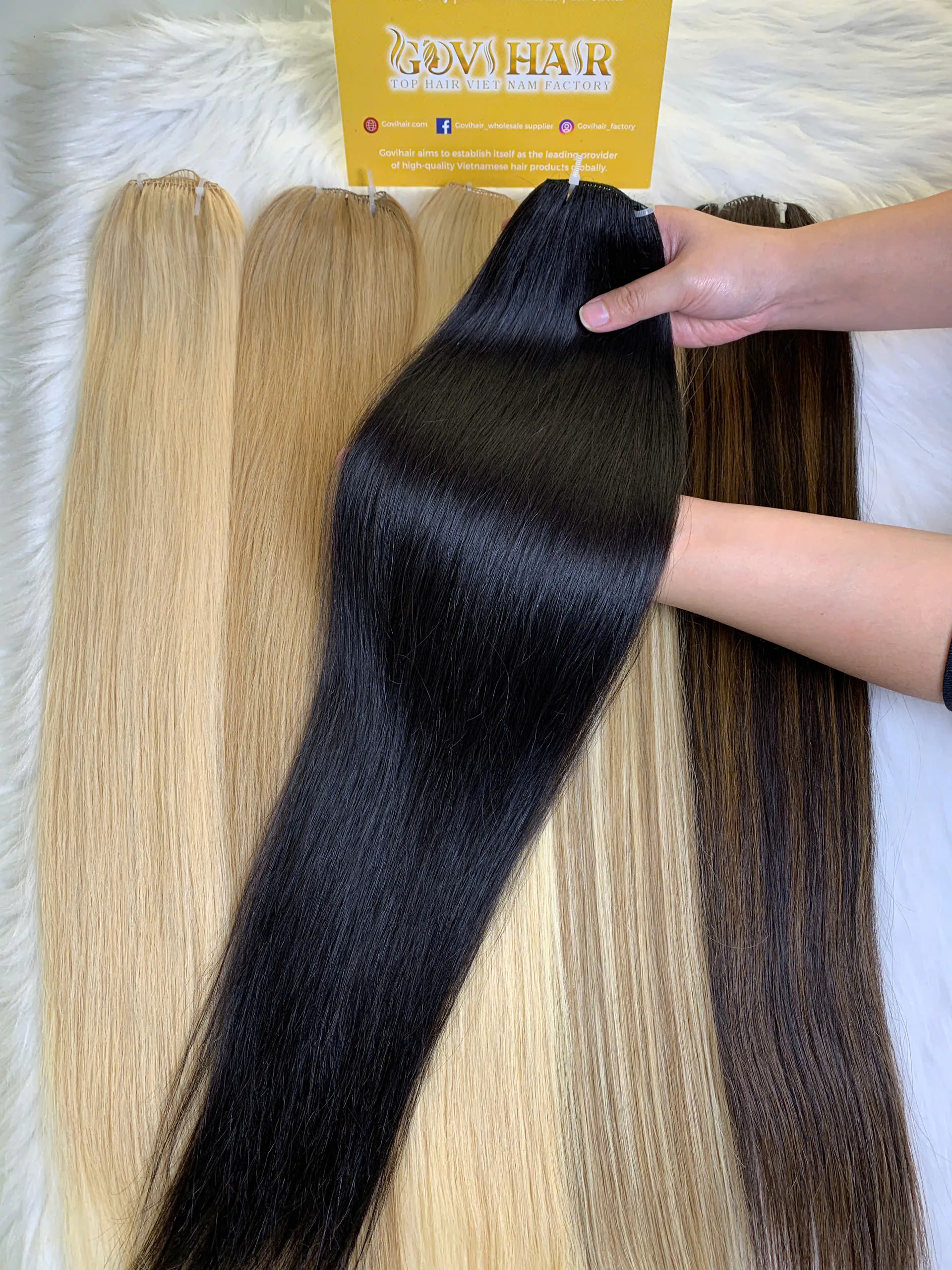 feather-weft-hair-bone-straight-black-color