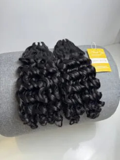Fumi Curly Machine Weft Hair Extensions 24 Inch #1B Natural