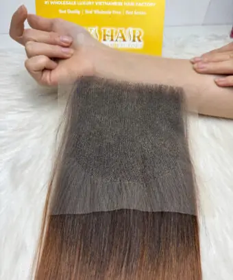 HD Lace Closure 4x4 Bone Straight 12 Inch #2/30 Ombre Color