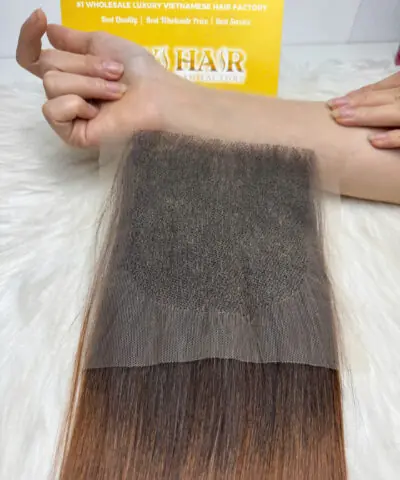 HD Lace Closure 4x4 Bone Straight 12 Inch #2/30 Ombre Color