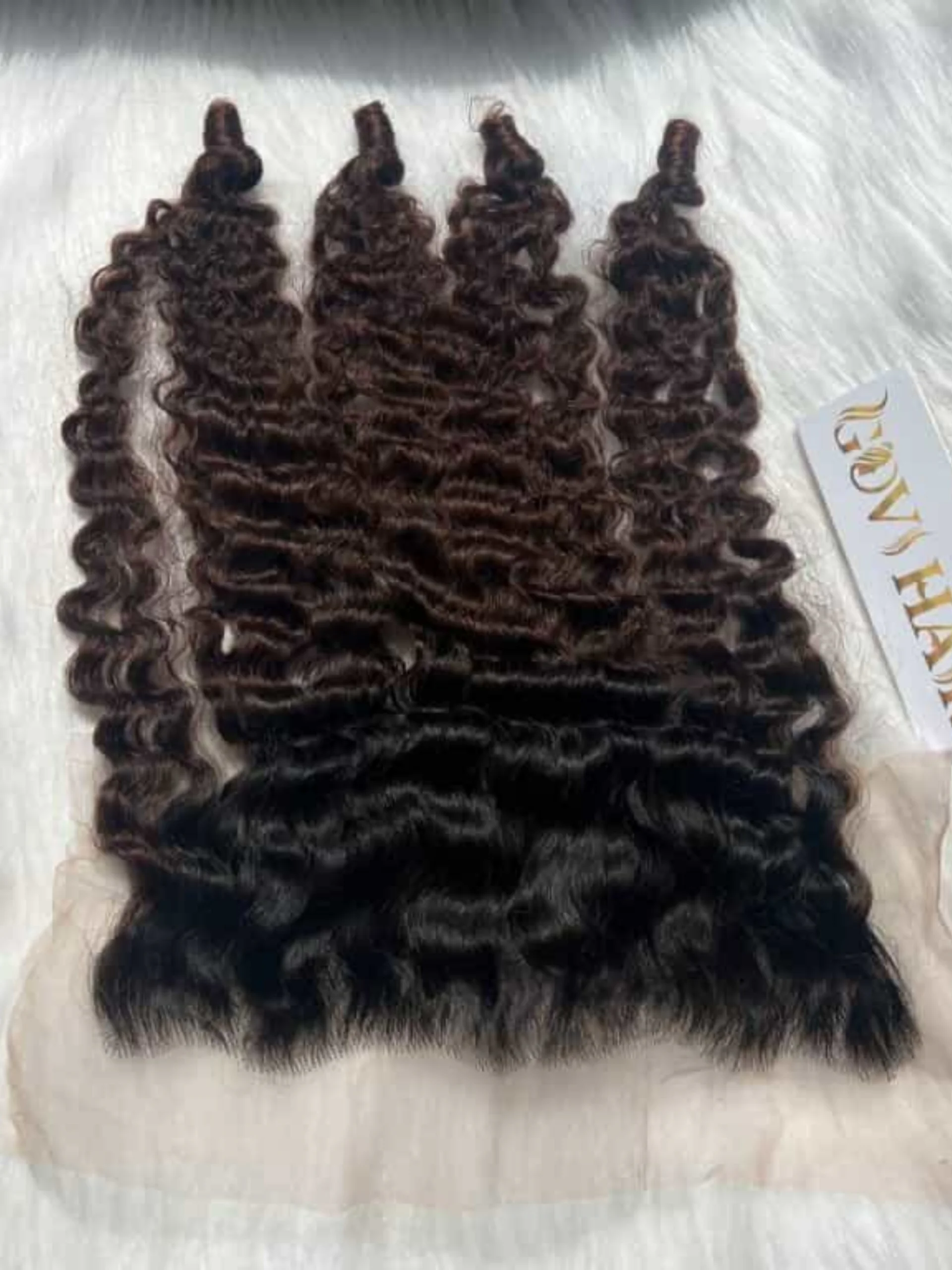 HD Lace Frontal 13x4 Human Hair Burmese Curly Ombre Color 20 Inch
