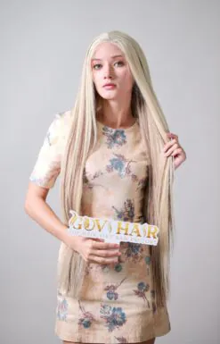 Human Hair Closure wig 5*5 HD Lace Bone straight Mix Piano Blonde color