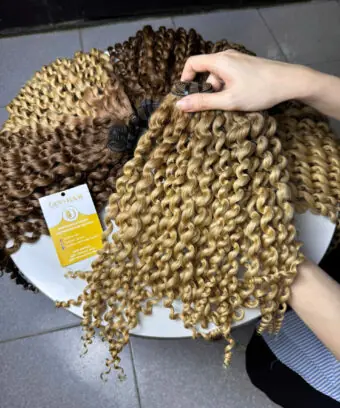 Kinky Curly Machine Weft Hair Extensions