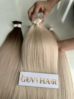 Natural Straight Bulk Human Hair #60C Color 100% Raw Vietnamese Hair