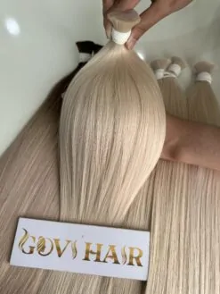 Natural Straight Bulk Human Hair Platinum Color 100% Raw Vietnamese Hair