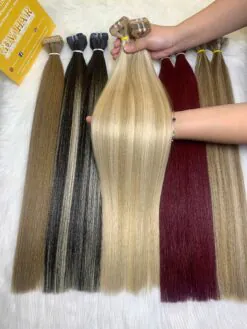 26 Inch Straight Mix Piano #8/613 Color Tape In Hair Extensions
