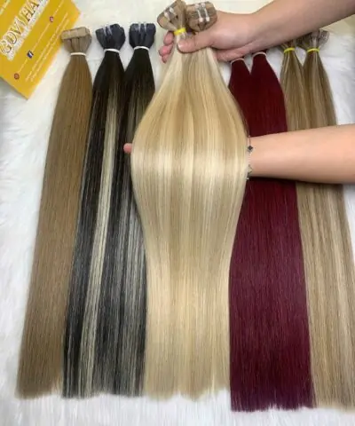 26 Inch Straight Mix Piano #8/613 Color Tape In Hair Extensions