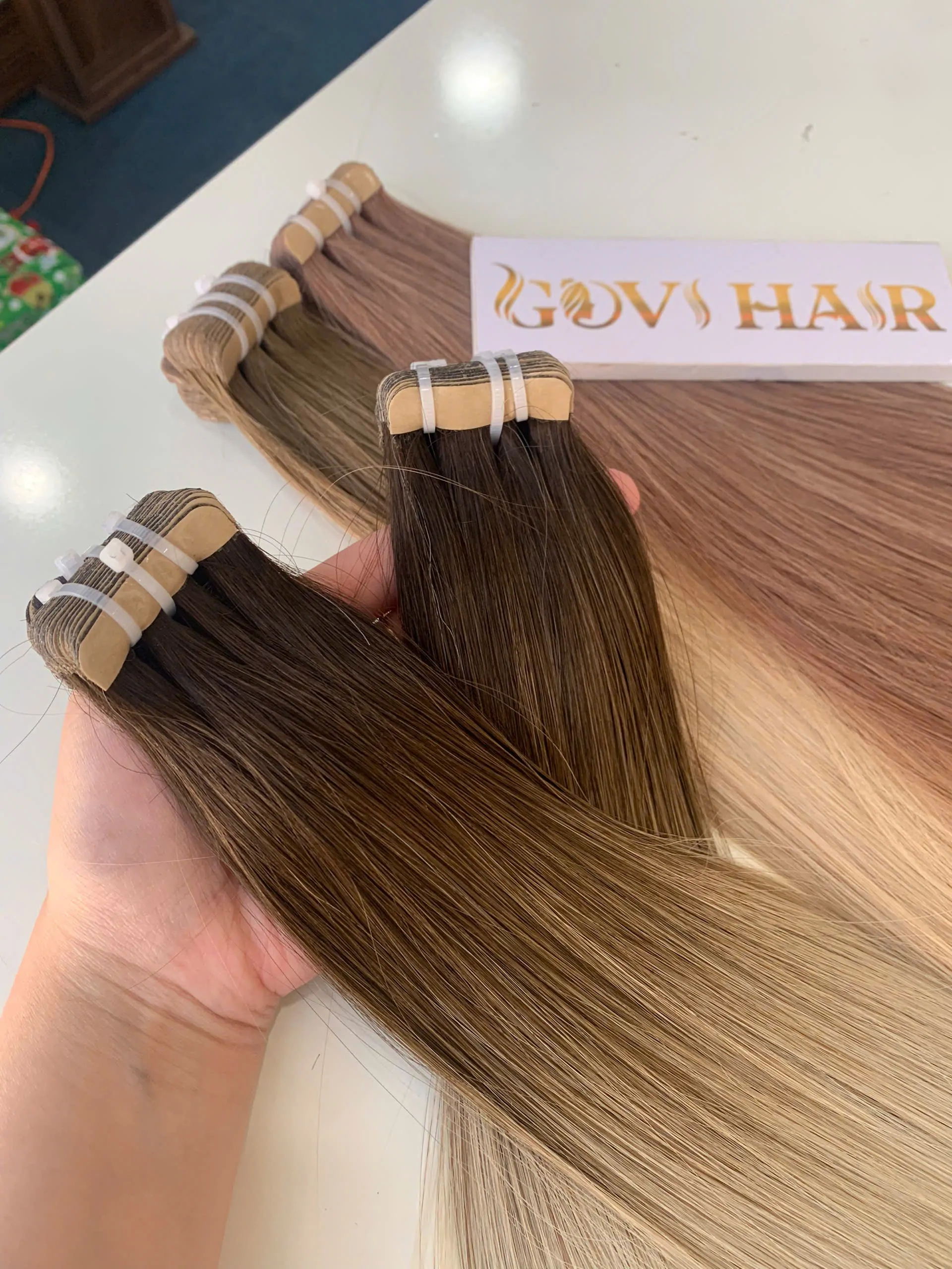 Tape In Extensions Human Hair Mix Scandivian Blonde Vietnamese Hair
