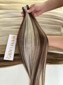 Tape in hair extensions ombre color vietnamese hair