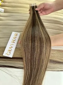 Tape in hair extensions ombre color vietnamese hair