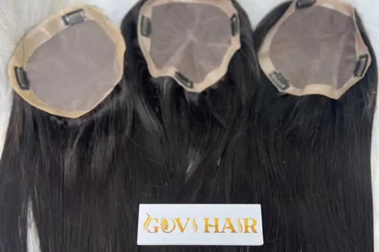 Topper/Toupee 130 Density Lace 5x5 Natural Color Vietnamese Hair
