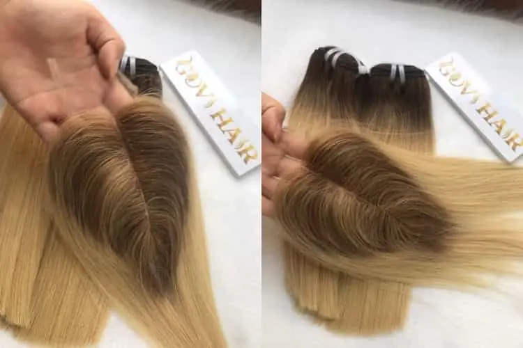 Transperant Lace Closure 2x6 Ombre Blonde Color