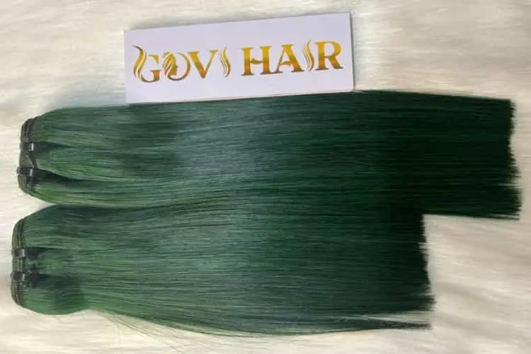 Vietnamese Bone Straight Hair Dark Green Machine Weft Hair Extensions Vietnamese Bone Straight Hair Dark Green Machine Weft Hair Extensions