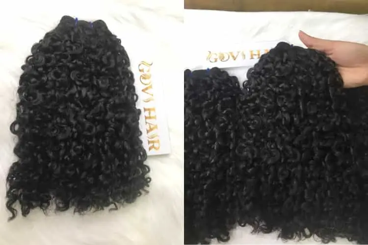 Weft Hair Curly #1B Natural Color