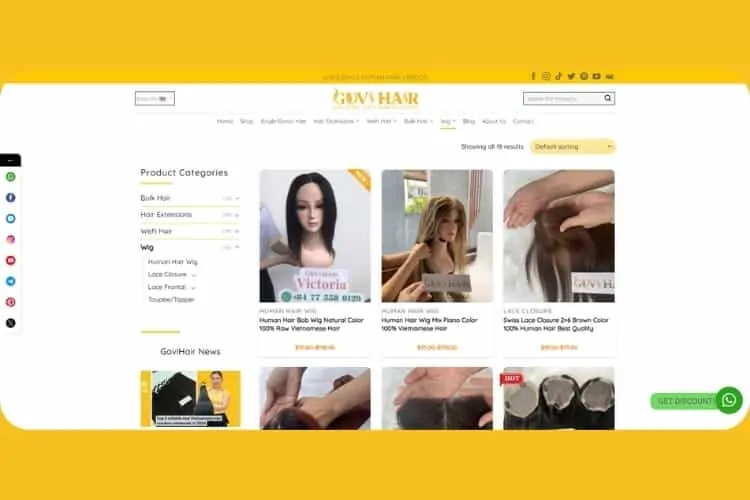 website govihair wholesale hair wigs