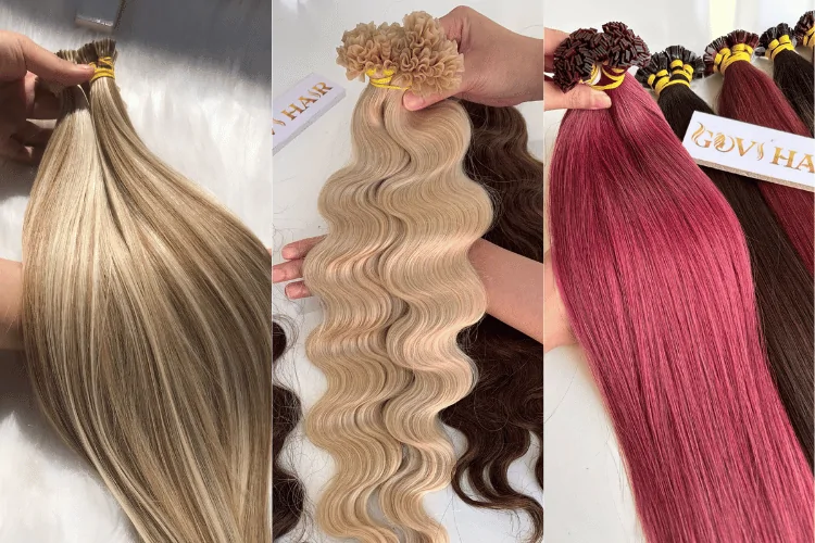 Types of keratin hair extensions
