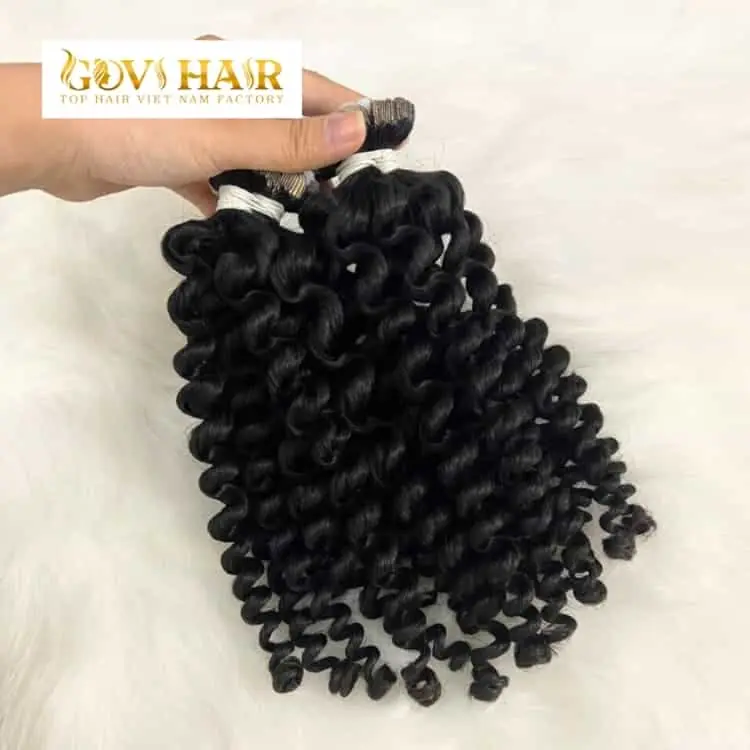 Curly tape-in hair extensions natural color Curly tape-in extensions