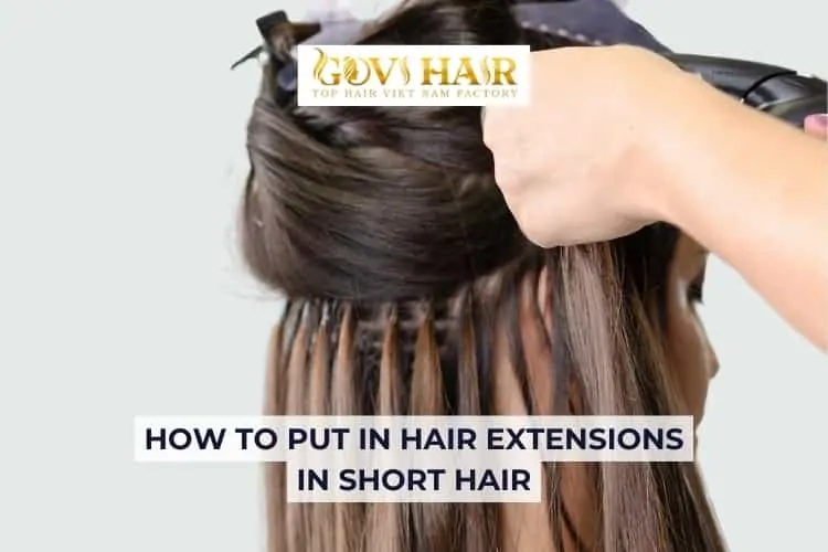 how to put in hair extensions in short hair
