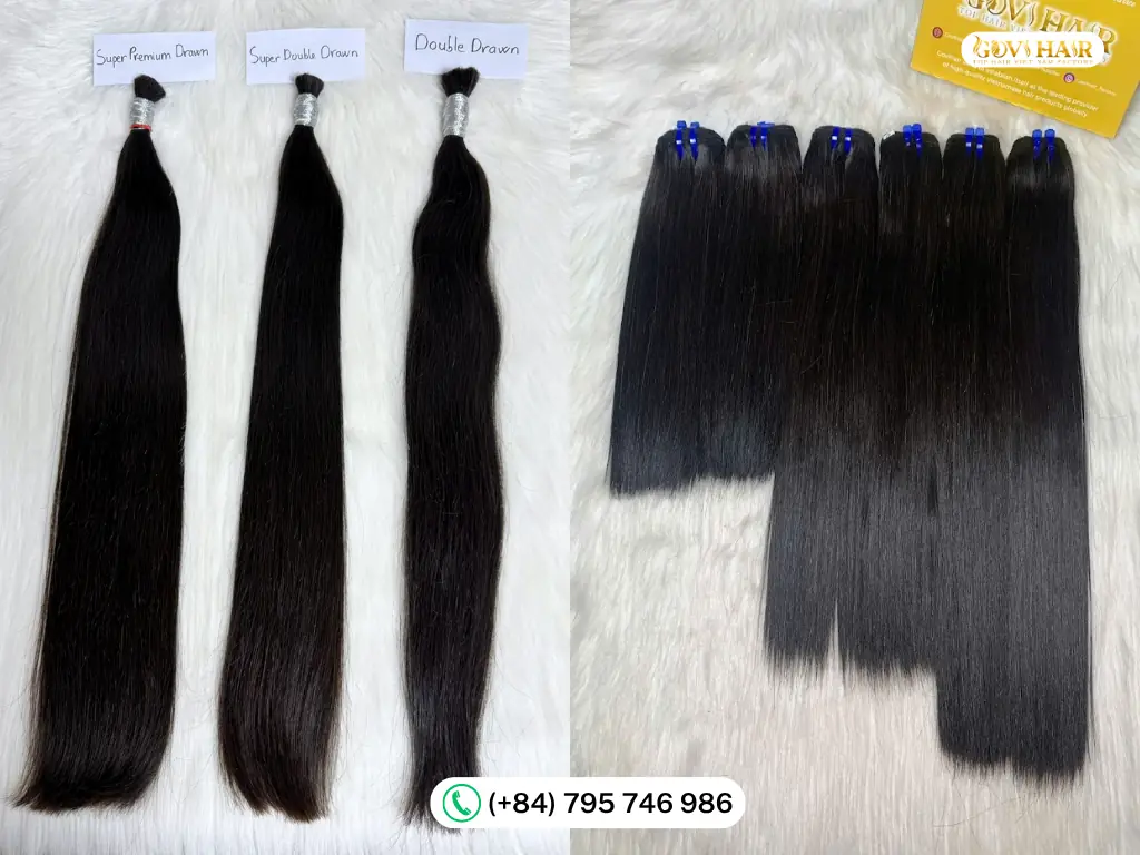 Double drawn hair grade and donor type chart