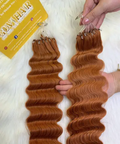 H6 Feather weft hair - orange color