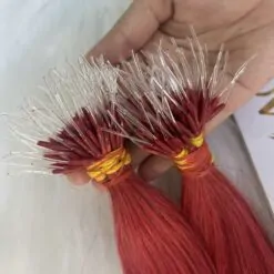 best quality f tip hair extensions red color