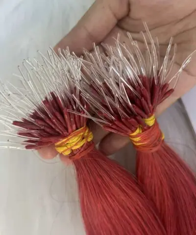 best quality f tip hair extensions red color