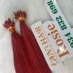 f tip hair extensions red color 100 human hair