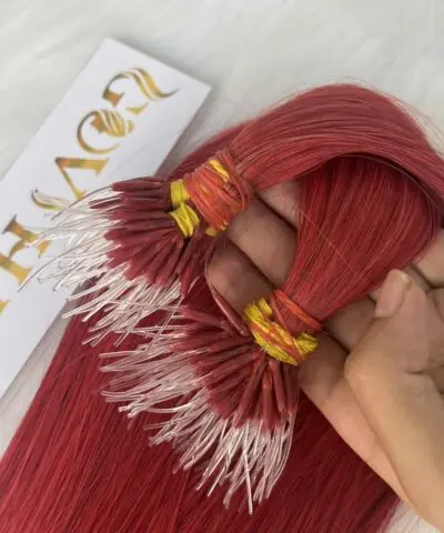 f tip hair extensions red color human hair