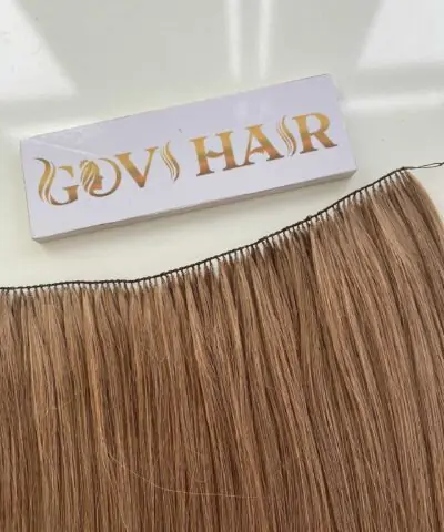 20 Inch Straight #18 Ash Blonde Color Feather Weft Hair Extensions 100% Human Hair 6 feather weft hair extension 18 color vietnam hair
