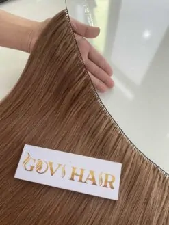 20 Inch Straight #18 Ash Blonde Color Feather Weft Hair Extensions 100% Human Hair 7 feather weft hair extension vietnamese hair