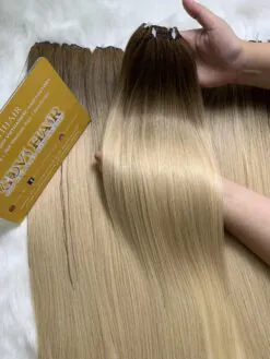 feather-weft-hair-ombre-blonde