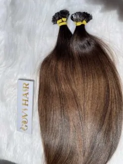 flat tip raw vietnamese hair extension brown color