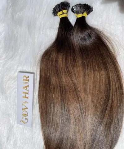 flat tip raw vietnamese hair extension brown color