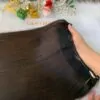 halo hair extensions 4 dark brown color premium vietnamese hair