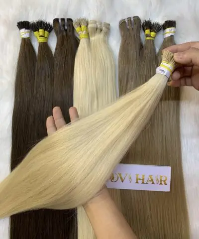 I Tip Hair Extensions Vietnamese Hair #60A Color Human Hair
