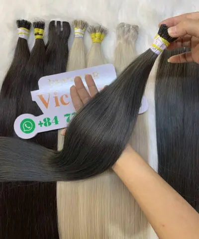 I-tip vietnamese hair extensions straight 7 color raw