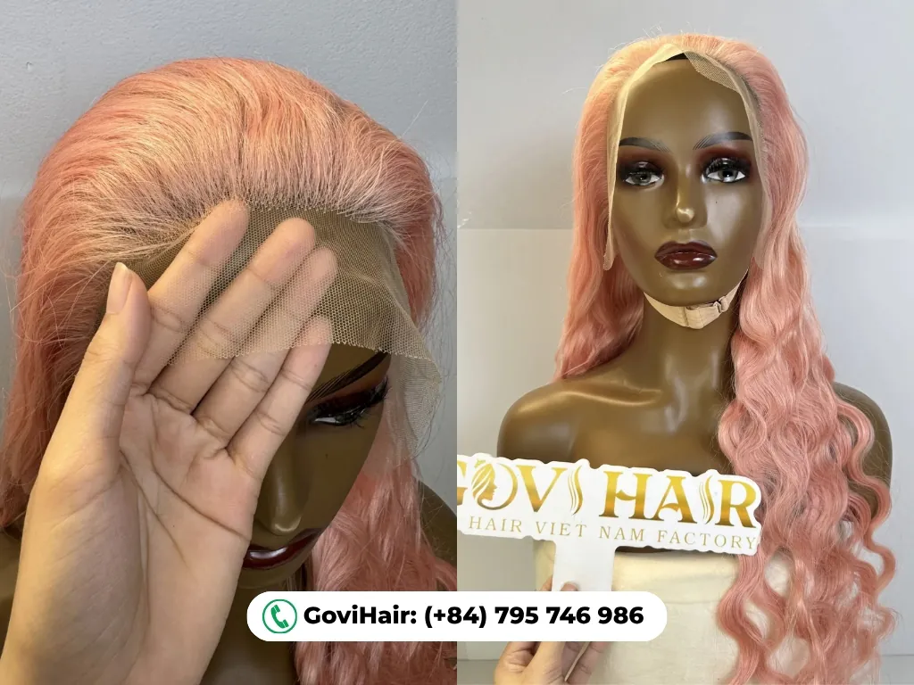 Lace front Vietnamese wigs provide ear-to-ear lace coverage
