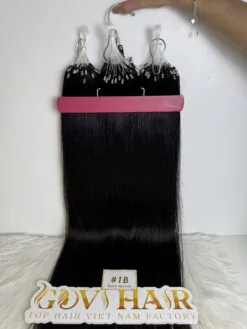#1B Natural Color H6 Feather Hair Extensions