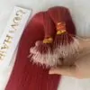 wholesale price f tip hair extensions red color 100 human hair
