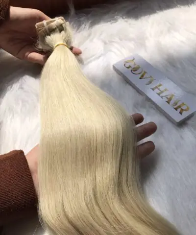 Best quality vietnamese hair invisible tape hair extensions blonde color