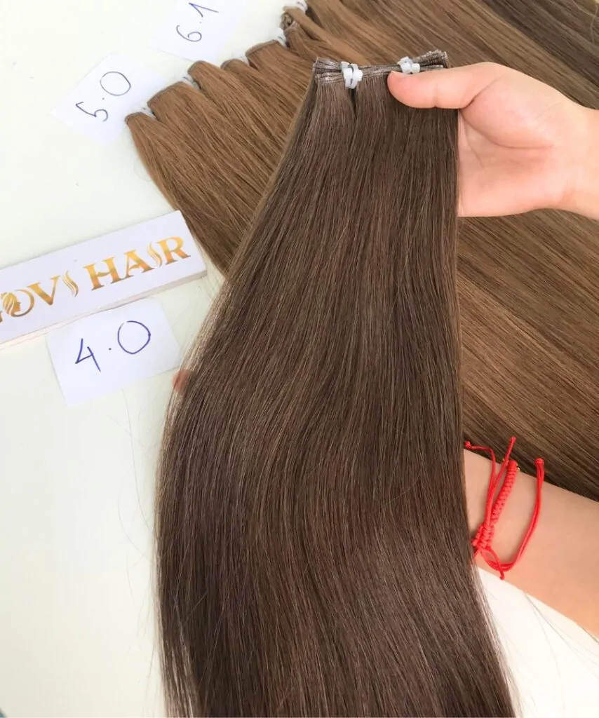 Genius weft hair extensions 4 color virgin Vietnamese hair