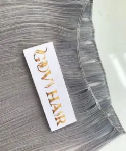 Genius Weft Hair Extensions Grey Color Vietnam Hair Top Quality