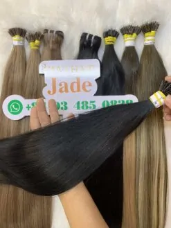 I Tip Hair Extensions #1 Color 100% Human Hair 8 I-tip hair extensions 1 color vietnamese hair