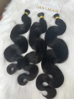 I-tip hair extensions body wave natural color vietnamese hair