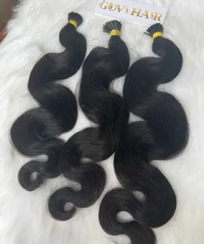 I-tip hair extensions body wave natural color vietnamese hair