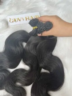 i-tip hair extensions body wave natural color vietnamese hair