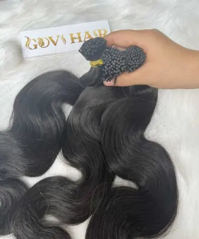 i-tip hair extensions body wave natural color vietnamese hair