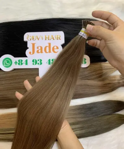 I-tip hair extensions straight caramel lized color raw vietnamese hair